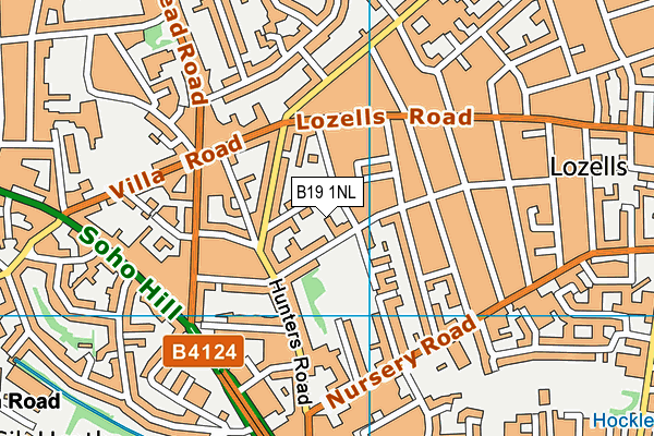 B19 1NL map - OS VectorMap District (Ordnance Survey)