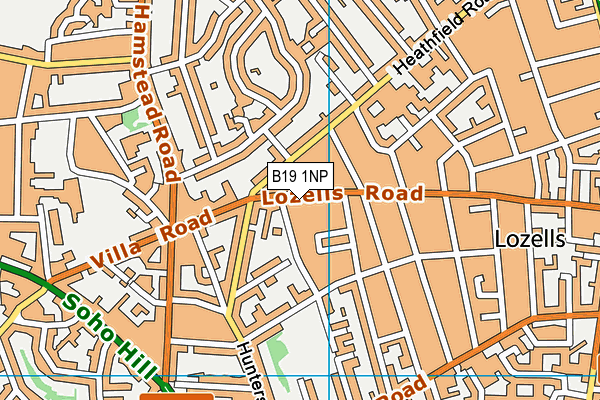 TLG North Birmingham map (B19 1NP) - OS VectorMap District (Ordnance Survey)