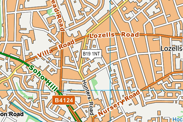 B19 1NT map - OS VectorMap District (Ordnance Survey)