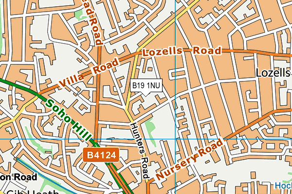 B19 1NU map - OS VectorMap District (Ordnance Survey)