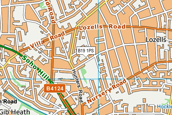 B19 1PS map - OS VectorMap District (Ordnance Survey)