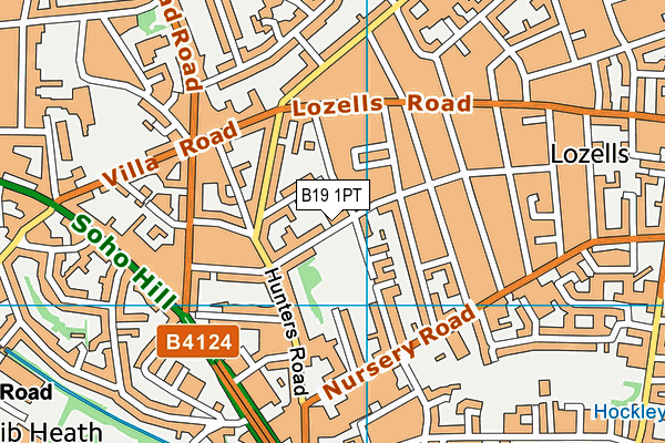 B19 1PT map - OS VectorMap District (Ordnance Survey)