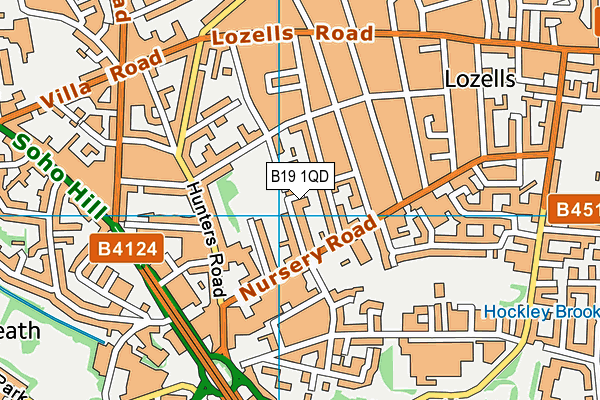 B19 1QD map - OS VectorMap District (Ordnance Survey)