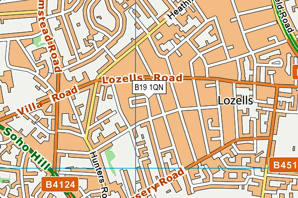 B19 1QN map - OS VectorMap District (Ordnance Survey)