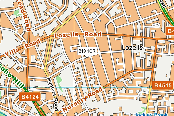 B19 1QR map - OS VectorMap District (Ordnance Survey)