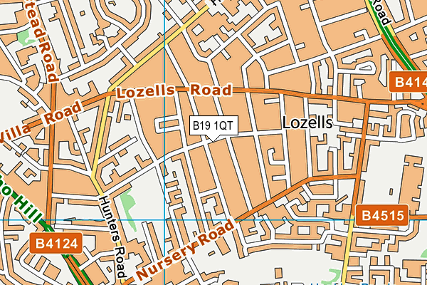 B19 1QT map - OS VectorMap District (Ordnance Survey)