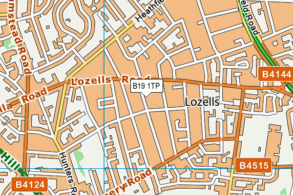 B19 1TP map - OS VectorMap District (Ordnance Survey)