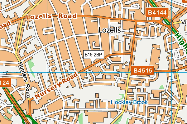 B19 2BP map - OS VectorMap District (Ordnance Survey)