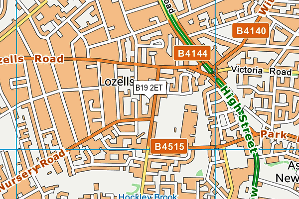 B19 2ET map - OS VectorMap District (Ordnance Survey)