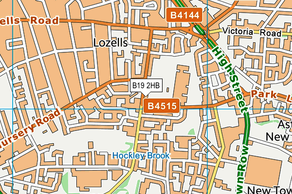 B19 2HB map - OS VectorMap District (Ordnance Survey)