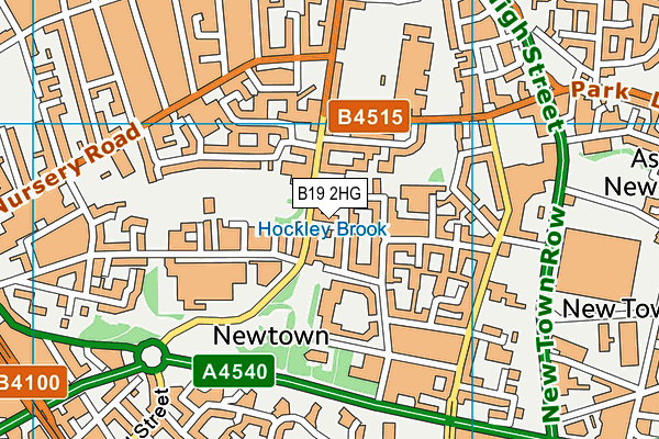 B19 2HG map - OS VectorMap District (Ordnance Survey)