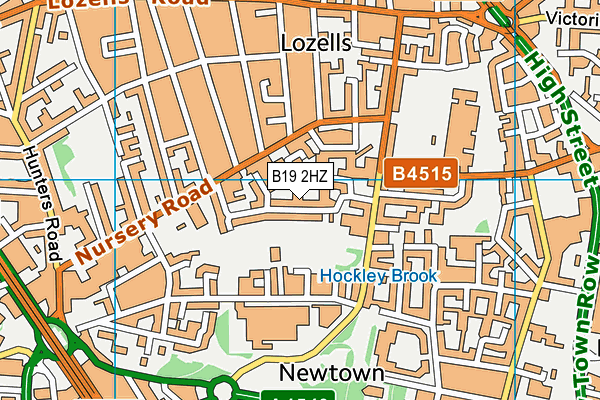 B19 2HZ map - OS VectorMap District (Ordnance Survey)