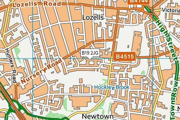 B19 2JG map - OS VectorMap District (Ordnance Survey)