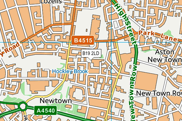 B19 2LD map - OS VectorMap District (Ordnance Survey)