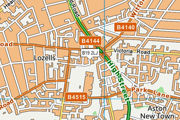 B19 2LJ map - OS VectorMap District (Ordnance Survey)