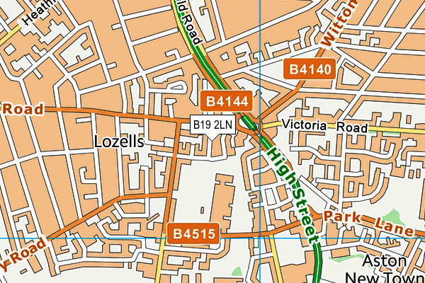 The Lighthouse Young People's Centre map (B19 2LN) - OS VectorMap District (Ordnance Survey)