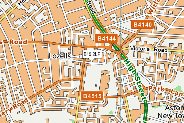 B19 2LP map - OS VectorMap District (Ordnance Survey)