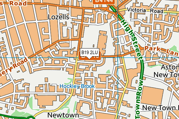 B19 2LU map - OS VectorMap District (Ordnance Survey)