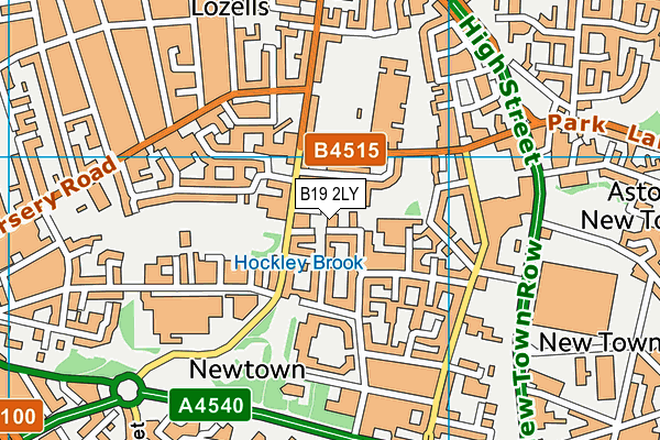 B19 2LY map - OS VectorMap District (Ordnance Survey)