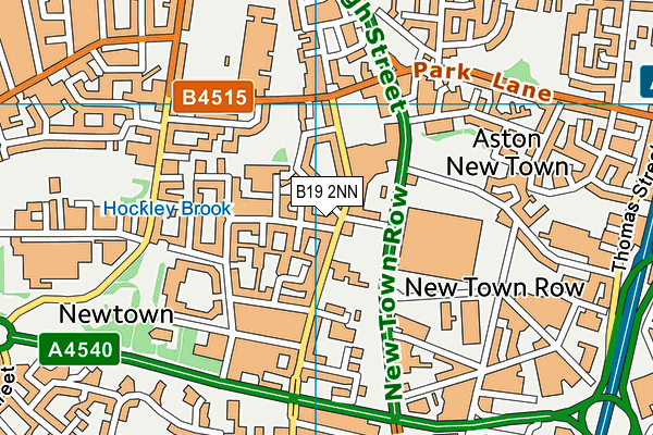 B19 2NN map - OS VectorMap District (Ordnance Survey)