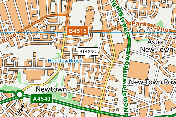 B19 2NQ map - OS VectorMap District (Ordnance Survey)