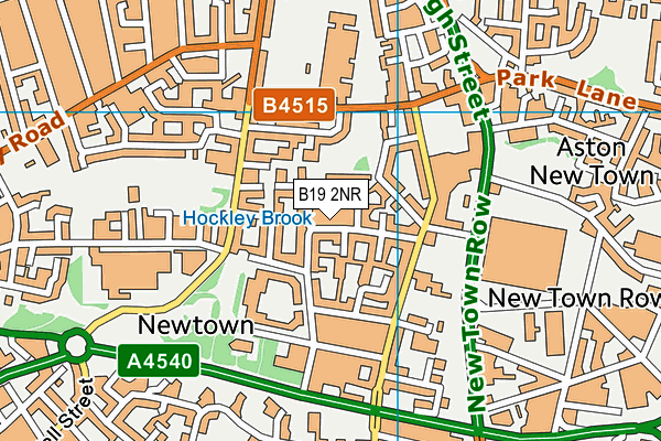 B19 2NR map - OS VectorMap District (Ordnance Survey)