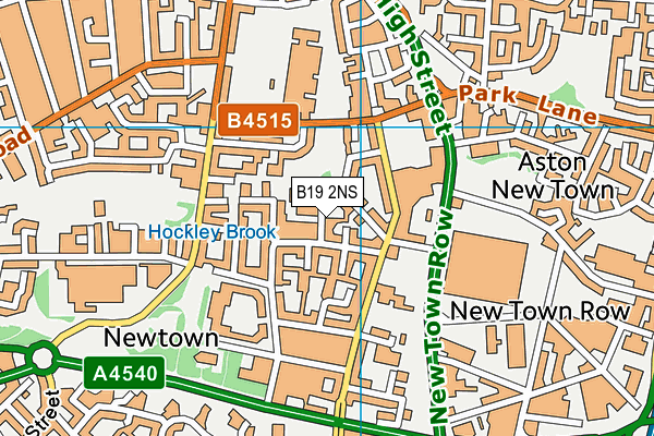 Newtown Nursery School map (B19 2NS) - OS VectorMap District (Ordnance Survey)
