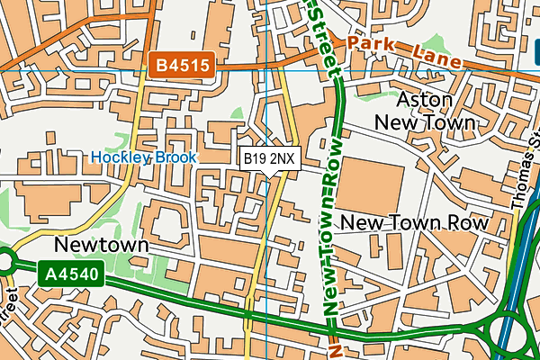 B19 2NX map - OS VectorMap District (Ordnance Survey)