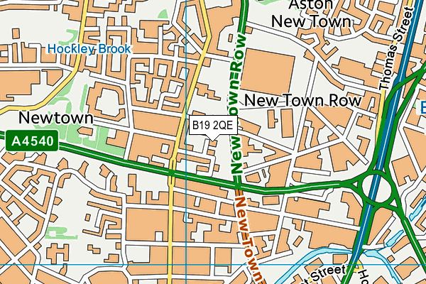 B19 2QE map - OS VectorMap District (Ordnance Survey)