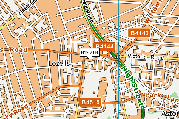 B19 2TH map - OS VectorMap District (Ordnance Survey)