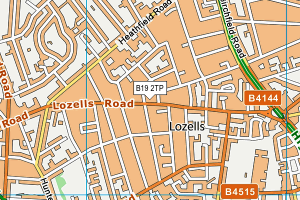 B19 2TP map - OS VectorMap District (Ordnance Survey)