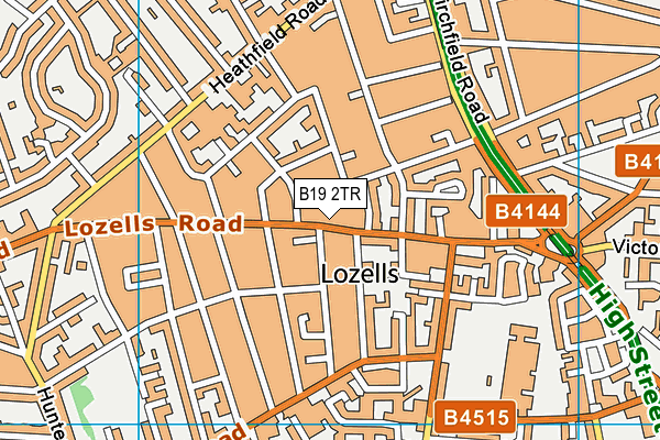 B19 2TR map - OS VectorMap District (Ordnance Survey)