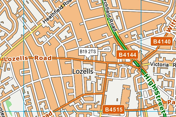 B19 2TS map - OS VectorMap District (Ordnance Survey)