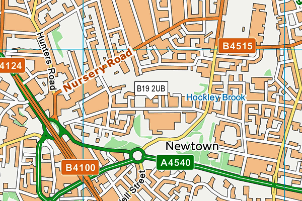 B19 2UB map - OS VectorMap District (Ordnance Survey)