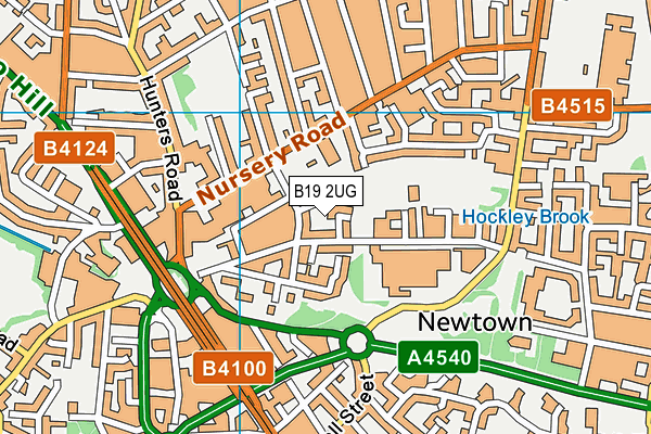 B19 2UG map - OS VectorMap District (Ordnance Survey)