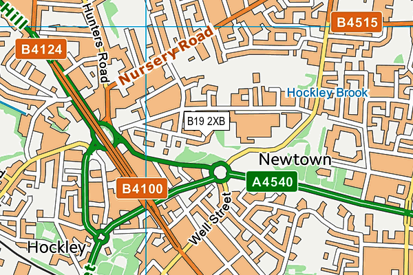 B19 2XB map - OS VectorMap District (Ordnance Survey)