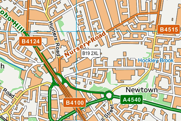 B19 2XL map - OS VectorMap District (Ordnance Survey)