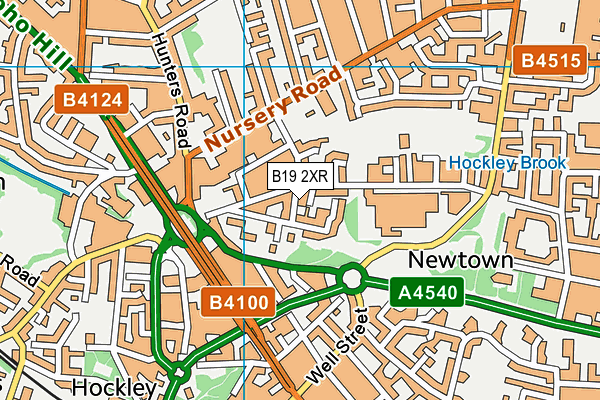 B19 2XR map - OS VectorMap District (Ordnance Survey)