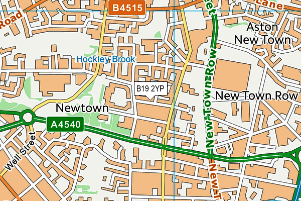 B19 2YP map - OS VectorMap District (Ordnance Survey)