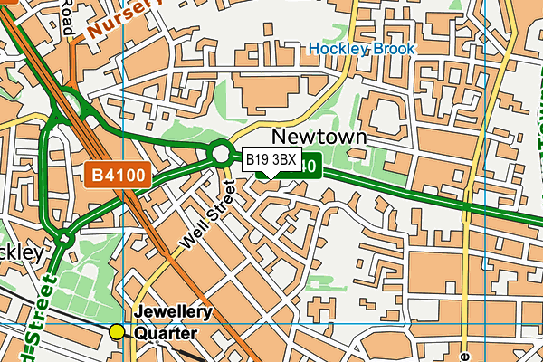 B19 3BX map - OS VectorMap District (Ordnance Survey)