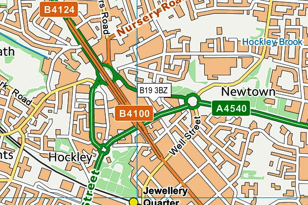 B19 3BZ map - OS VectorMap District (Ordnance Survey)
