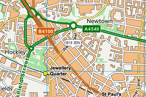 B19 3EN map - OS VectorMap District (Ordnance Survey)