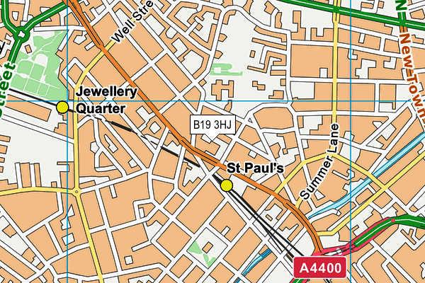 B19 3HJ map - OS VectorMap District (Ordnance Survey)