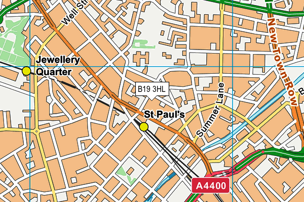 B19 3HL map - OS VectorMap District (Ordnance Survey)