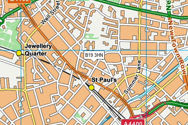 B19 3HN map - OS VectorMap District (Ordnance Survey)