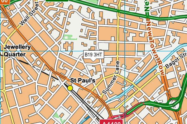 B19 3HT map - OS VectorMap District (Ordnance Survey)