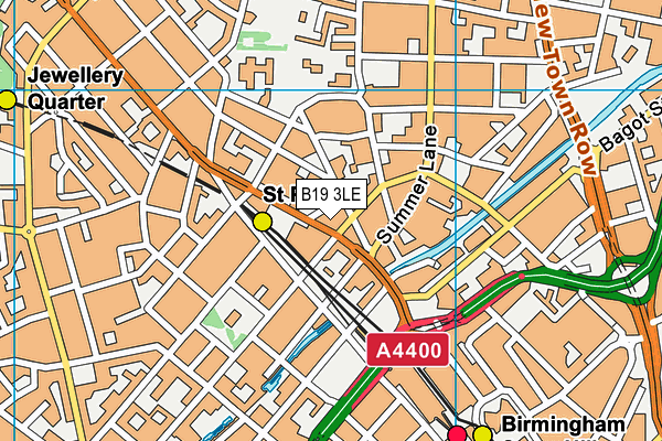 B19 3LE map - OS VectorMap District (Ordnance Survey)