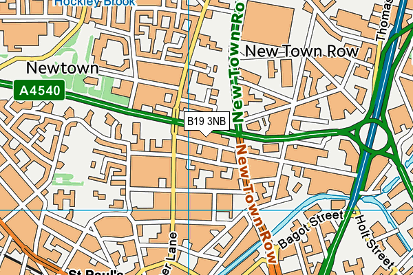 B19 3NB map - OS VectorMap District (Ordnance Survey)