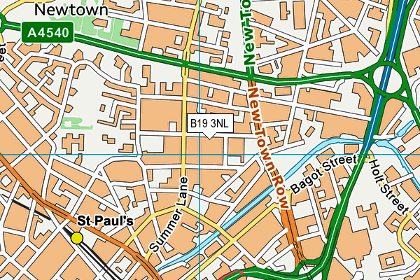 B19 3NL map - OS VectorMap District (Ordnance Survey)