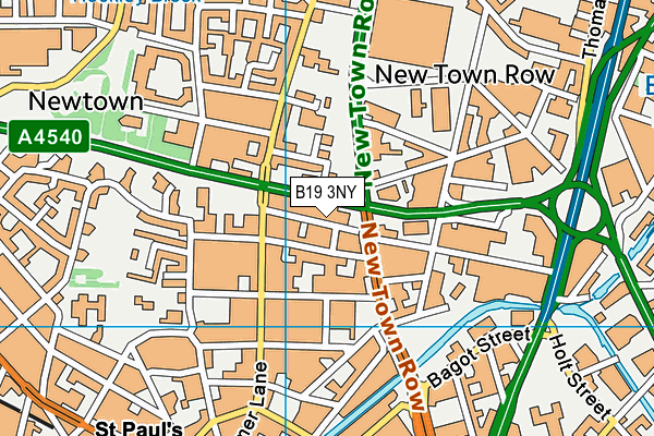 B19 3NY map - OS VectorMap District (Ordnance Survey)